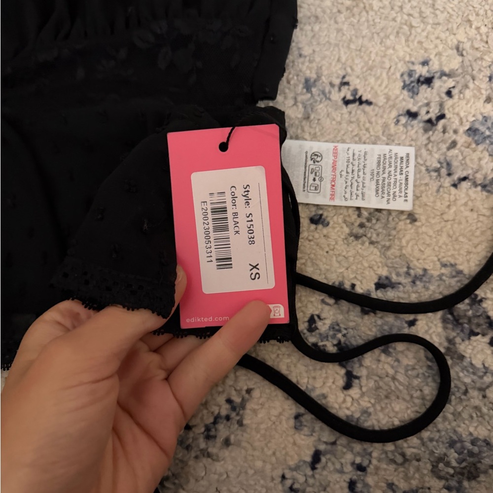Edikted Black Camisole with Lace Detail - Picture 2 of 3